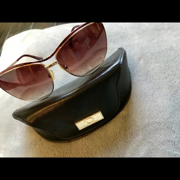 [O by Oscar de la Renta] Glam Cat Eye Metal - Picture 2 of 7